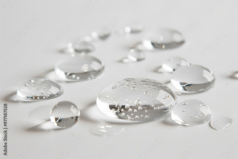Drop of clean transparent water on white background. Drop of clean transparent water on white background.