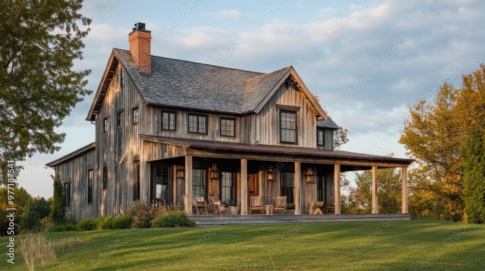 Rustic Farmhouse with a Large Porch Rustic Farmhouse with a Large Porch