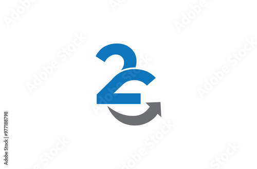 2c logo design vector templet, 2C Letter Initial Logo Design Template Vector Illustration, 2nd Chance - Number Letter 2C Logo 