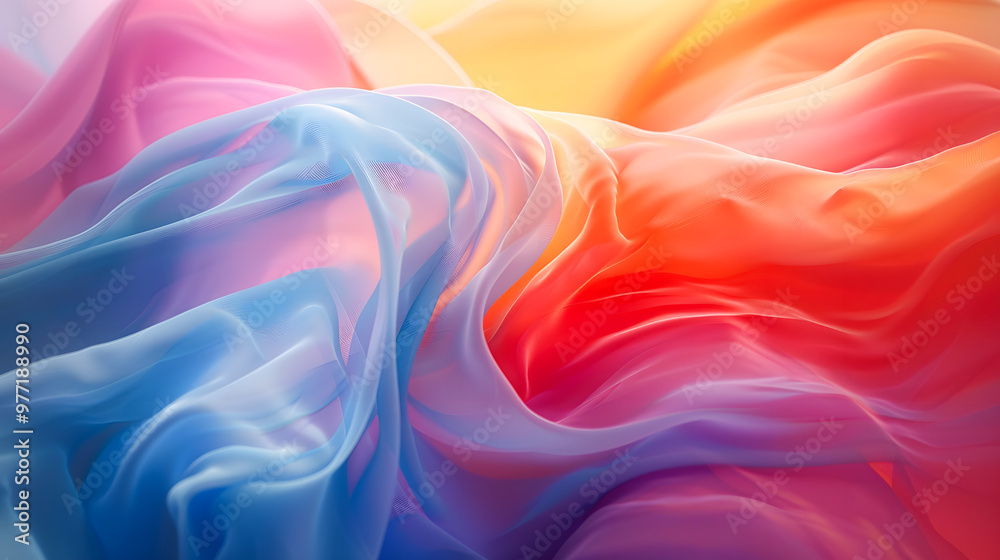 Abstract background. Colorful twisted shapes in motion, Digital art for poster, flyer, banner background Abstract background. Colorful twisted shapes in motion, Digital art for poster, flyer, banner background