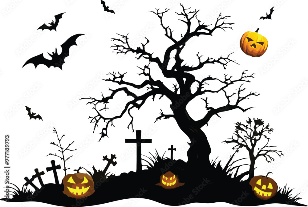 Hand-drawn Halloween elements Hand-drawn Halloween elements