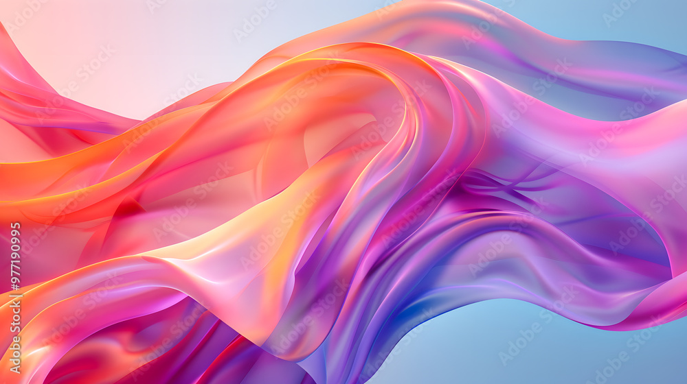 Abstract background. Colorful twisted shapes in motion, Digital art for poster, flyer, banner background Abstract background. Colorful twisted shapes in motion, Digital art for poster, flyer, banner background