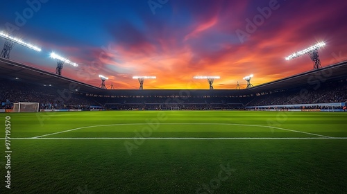 football stadium at night