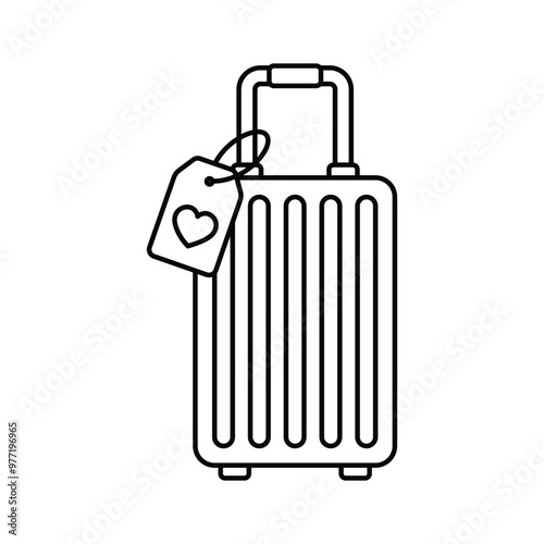 A suitcase symbolizing the post wedding trip or honeymoon