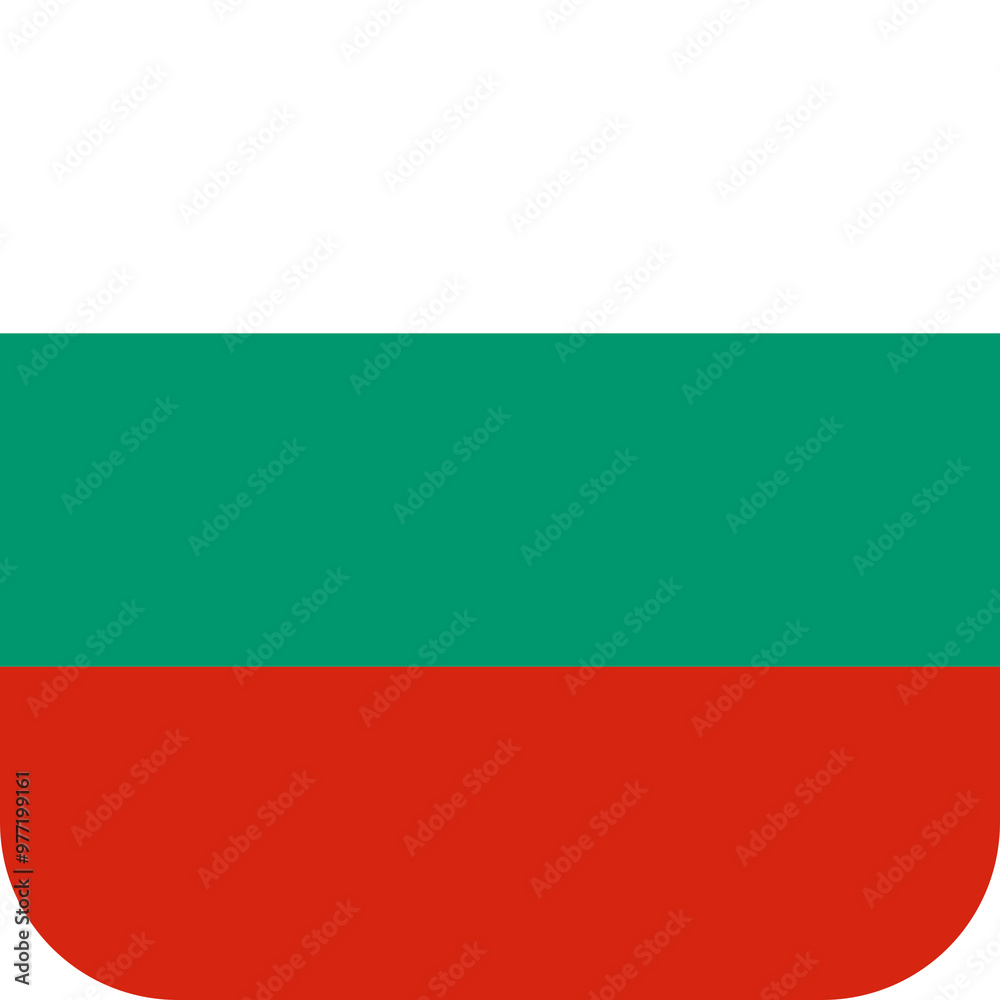 Bulgaria flag with rounded rectangle shape and transparent background Bulgaria flag with rounded rectangle shape and transparent background