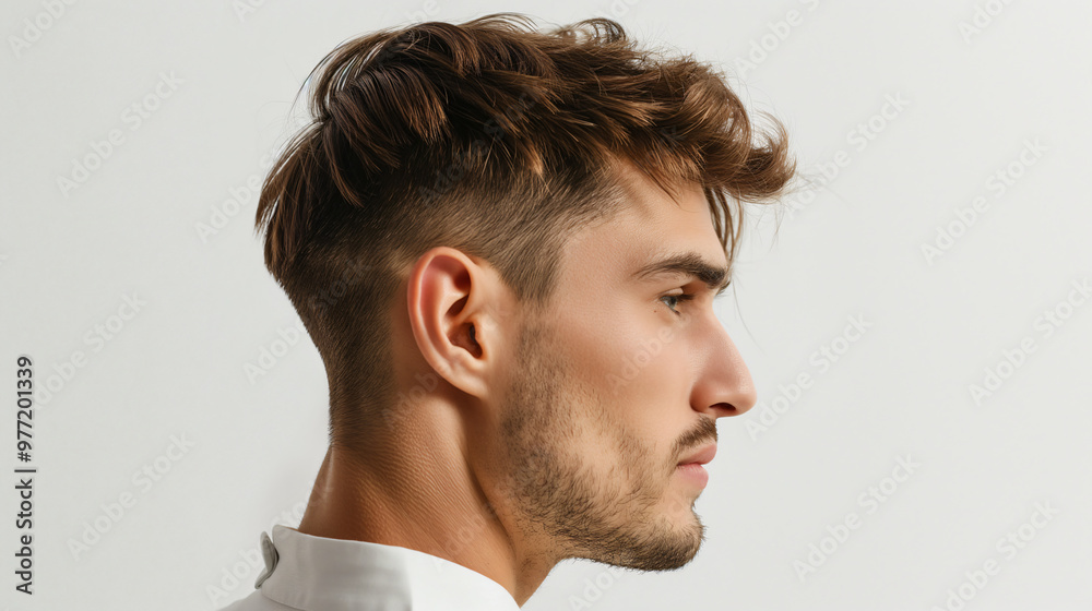 Fototapeta premium portrait of a man, profile face view 