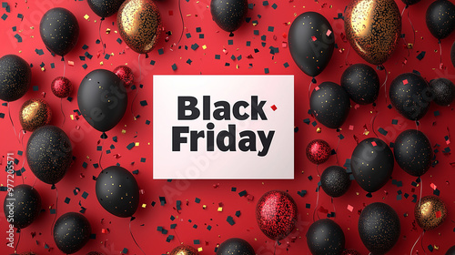 Wallpaper for black friday online shopping event photo