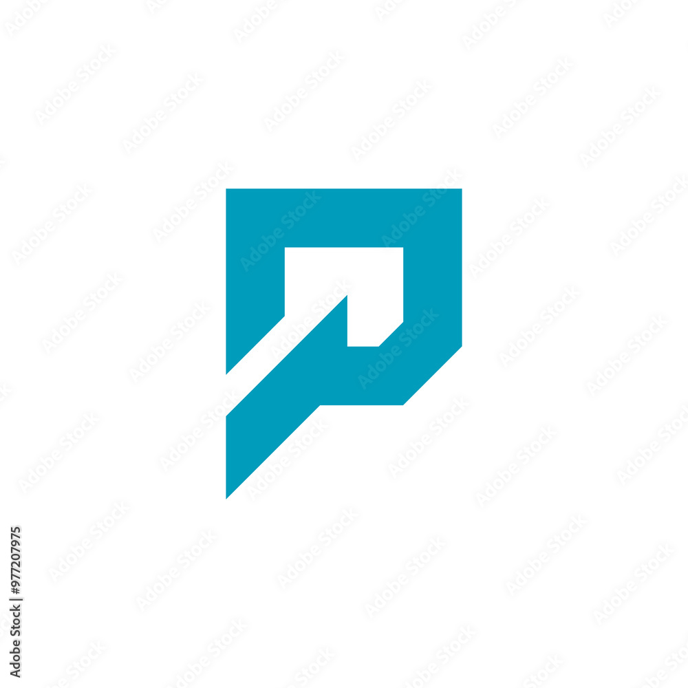 Geometric Letter P Logo design vector template