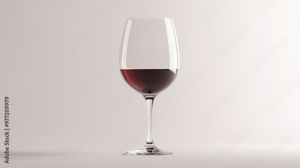 High-resolution mockup of a wine glass with a subtle reflection High-resolution mockup of a wine glass with a subtle reflection
