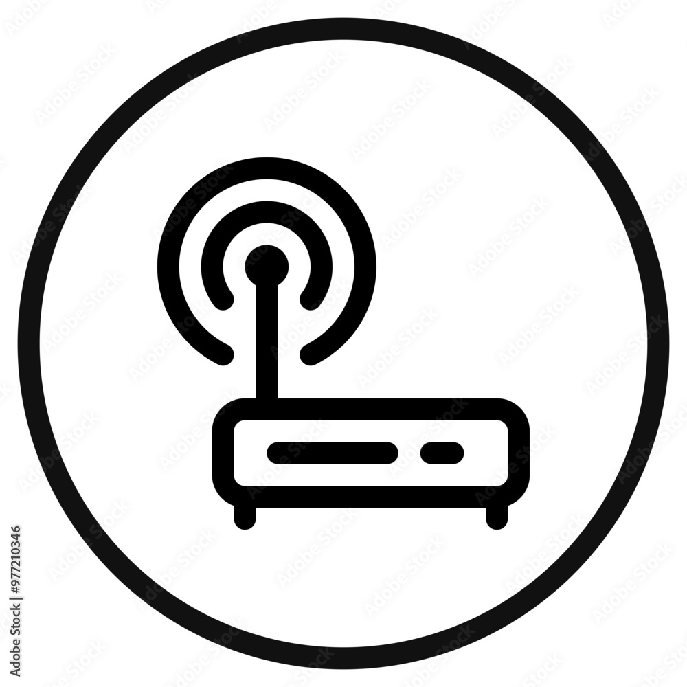 Editable vector wifi router icon. Part of a big icon set family. Perfect for web and app interfaces, presentations, infographics, etc Editable vector wifi router icon. Part of a big icon set family. Perfect for web and app interfaces, presentations, infographics, etc
