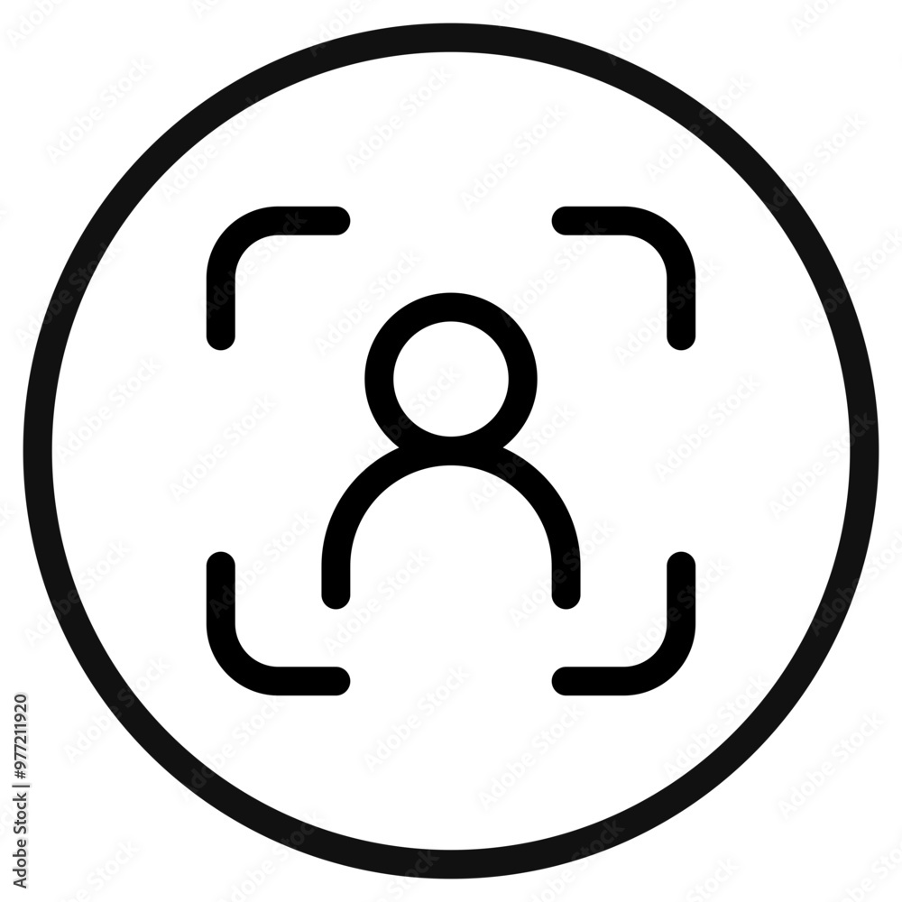 Editable user recognition vector icon. Part of a big icon set family. Perfect for web and app interfaces, presentations, infographics, etc Editable user recognition vector icon. Part of a big icon set family. Perfect for web and app interfaces, presentations, infographics, etc