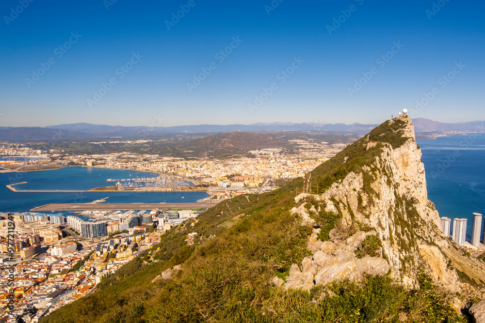 Beautiful Landscape View from Gibraltar in Spain South Coast, UK - Britain Beautiful Landscape View from Gibraltar in Spain South Coast, UK - Britain