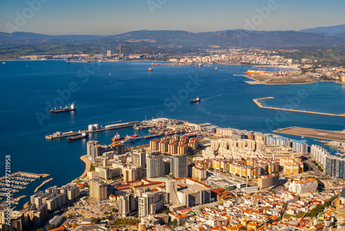 Beautiful Landscape View from Gibraltar in Spain South Coast, UK - Britain photo