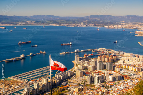 Beautiful Landscape View from Gibraltar in Spain South Coast, UK - Britain