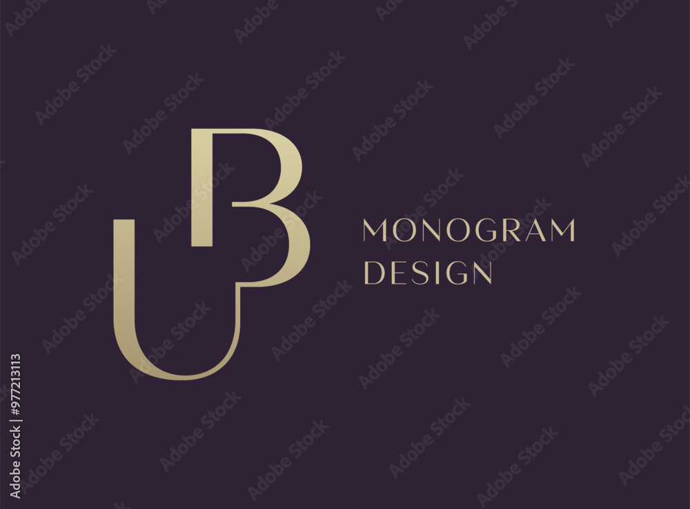 UB or BU letter logo icon design. Classic style luxury initials monogram. UB or BU letter logo icon design. Classic style luxury initials monogram.