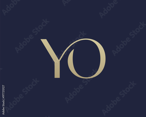 YO letter logo icon design. Classic style luxury initials monogram.