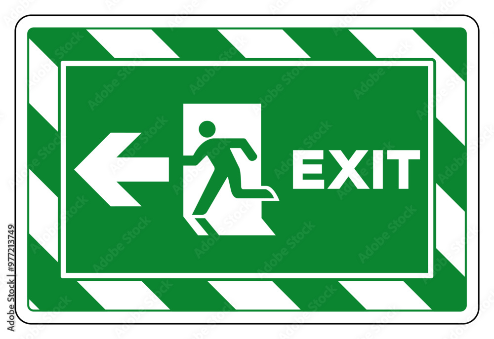 Exit Arrow Left Symbol Sign, Vector Illustration, Isolate On White Background Label. EPS10 Exit Arrow Left Symbol Sign, Vector Illustration, Isolate On White Background Label. EPS10