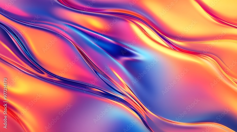 Vibrant Chrome Waves Design Abstract Shiny Metallic Background. Abstract colorful metallic background with shiny waves. Colorful chrome waves background. Vibrant Chrome Waves Design Abstract Shiny Metallic Background. Abstract colorful metallic background with shiny waves. Colorful chrome waves background.