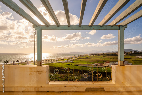 Luxury View of Landscape from terrace in Fnideq, Morocco photo