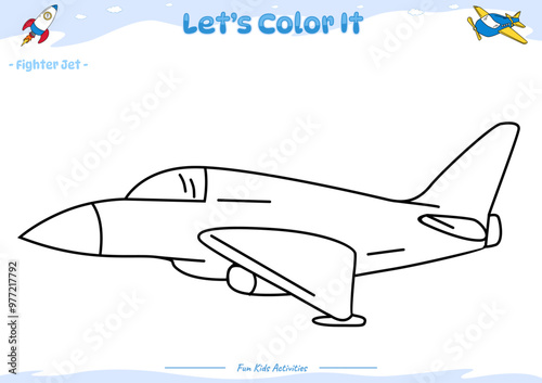 Lets color it Figter Jet 3