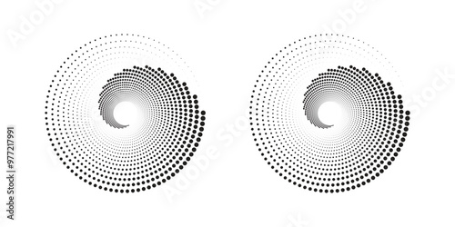 Spiral sound wave rhythm line dynamic abstract vector background