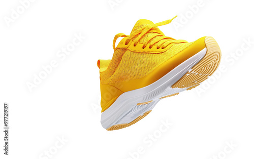 Flying sneaker shoes on white background,png photo