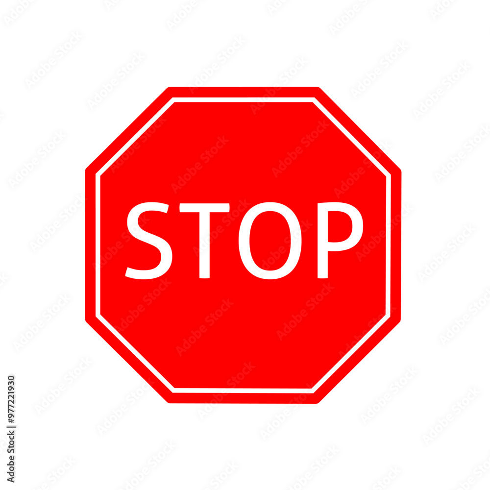 stop sign symbol vector on white background stop sign symbol vector on white background