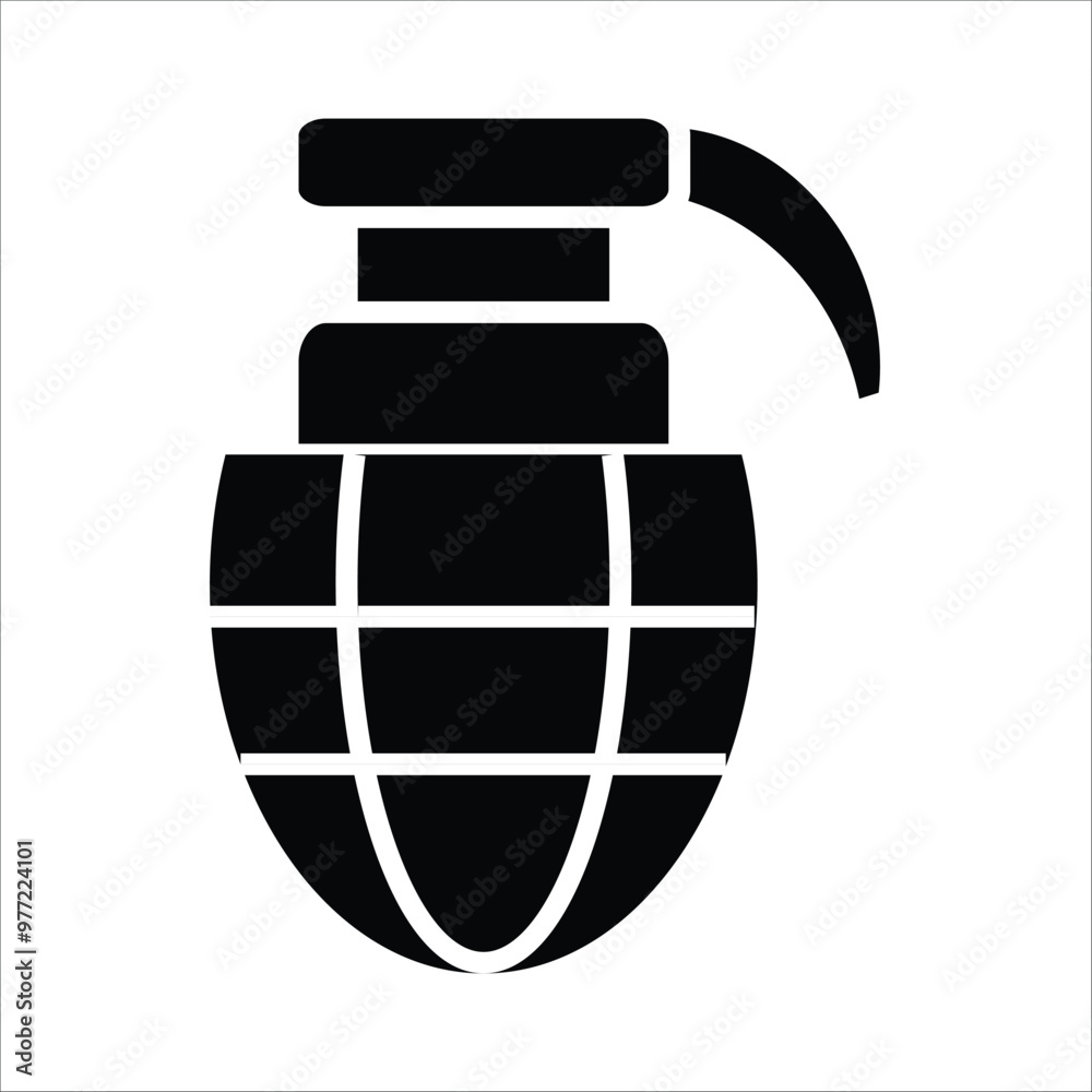 granade vector icon line template granade vector icon line template