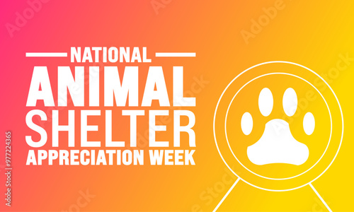 November is  National Animal Control Officer Appreciation Week background template. Holiday concept. suitable for placard, background,Greeting Card, Poster design template with text inscription, stand