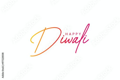 Happy Diwali text vector art, Happy Diwali text design, Happy Diwali cursive font design, Diwali Festival vector, Deepavali design