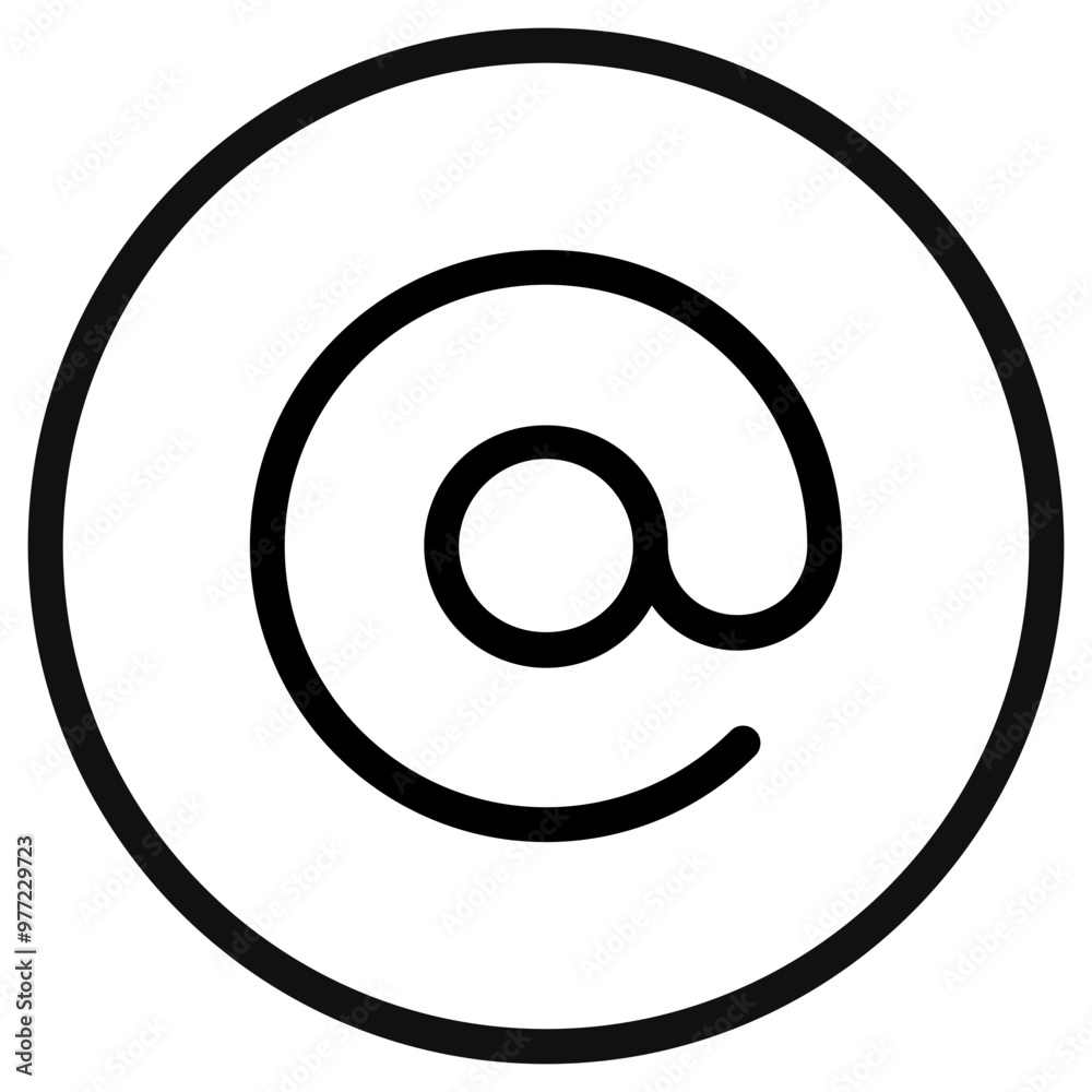 Editable at, mention, email address vector icon. Part of a big icon set family. Perfect for web and app interfaces, presentations, infographics, etc Editable at, mention, email address vector icon. Part of a big icon set family. Perfect for web and app interfaces, presentations, infographics, etc