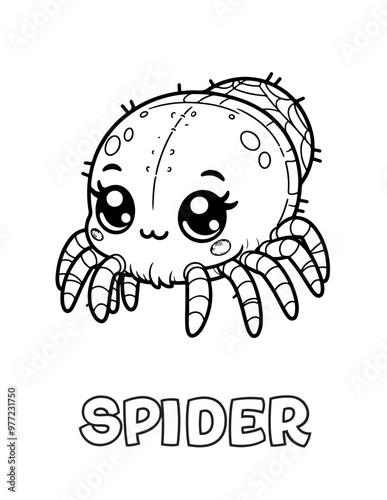 Spider Baby Animal Cartoon Coloring book with name