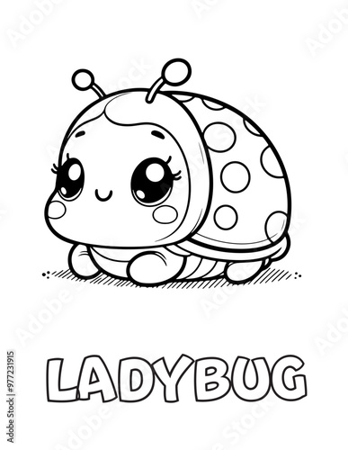 Ladybug Baby Animal Cartoon Coloring book with name