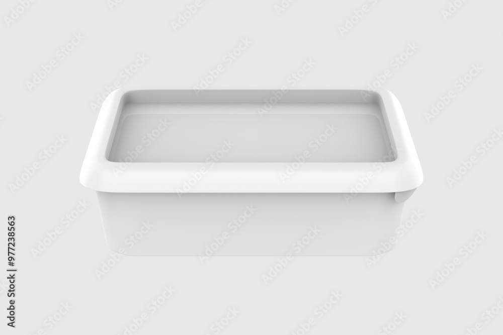 Plastic Container Mockup Isolated On White Background. 3d illustration Plastic Container Mockup Isolated On White Background. 3d illustration