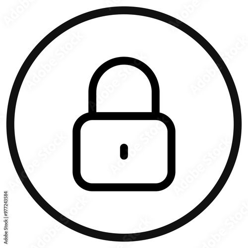 Editable vector lock padlock encryption password icon. Part of a big icon set family. Perfect for web and app interfaces, presentations, infographics, etc