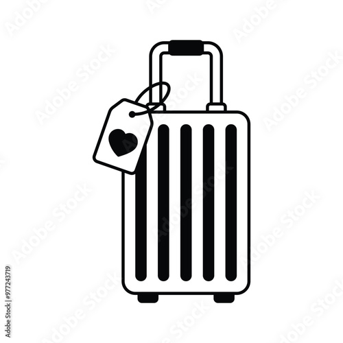 A suitcase symbolizing the post wedding trip or honeymoon