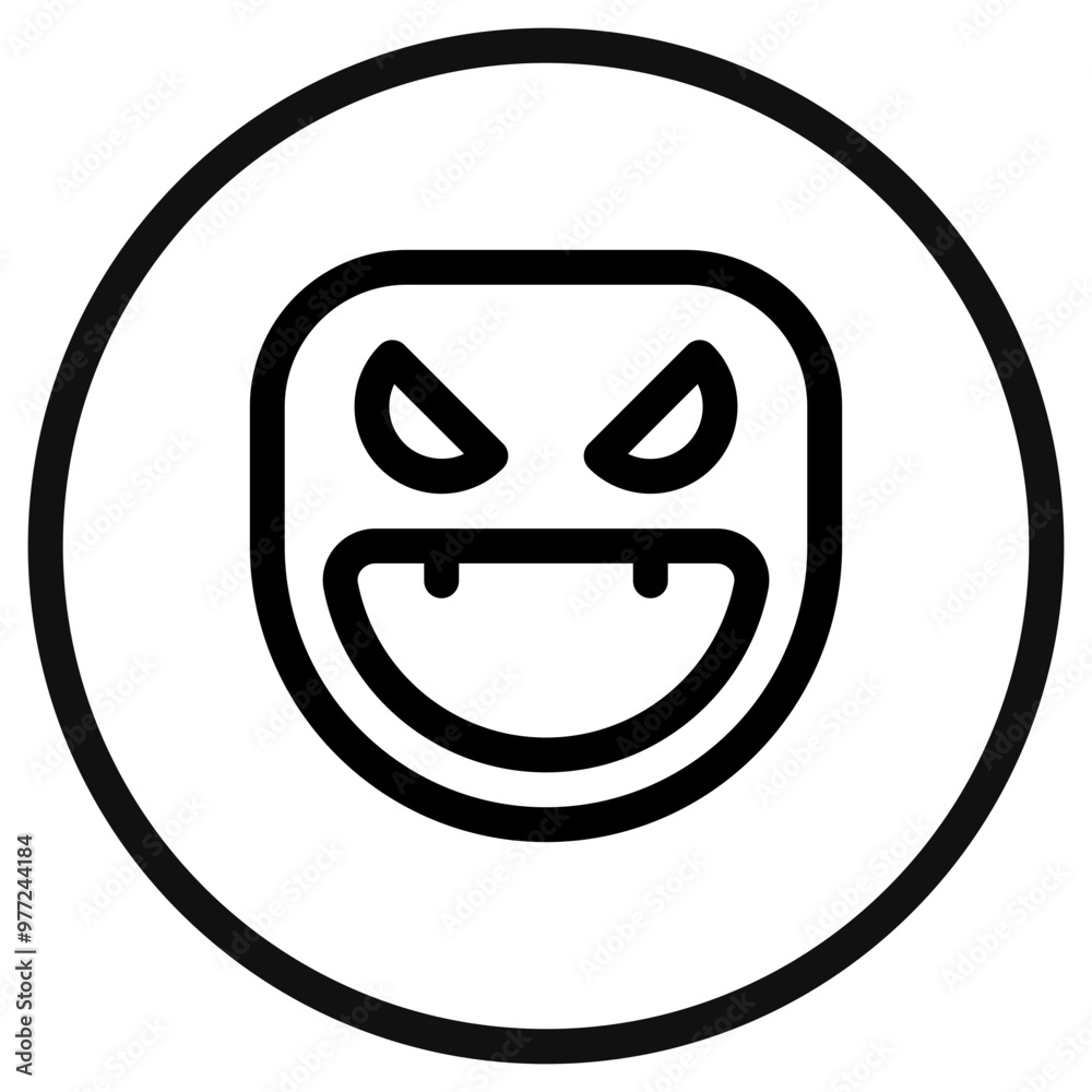 Editable vector evil face mask icon. Part of a big icon set family. Perfect for web and app interfaces, presentations, infographics, etc Editable vector evil face mask icon. Part of a big icon set family. Perfect for web and app interfaces, presentations, infographics, etc