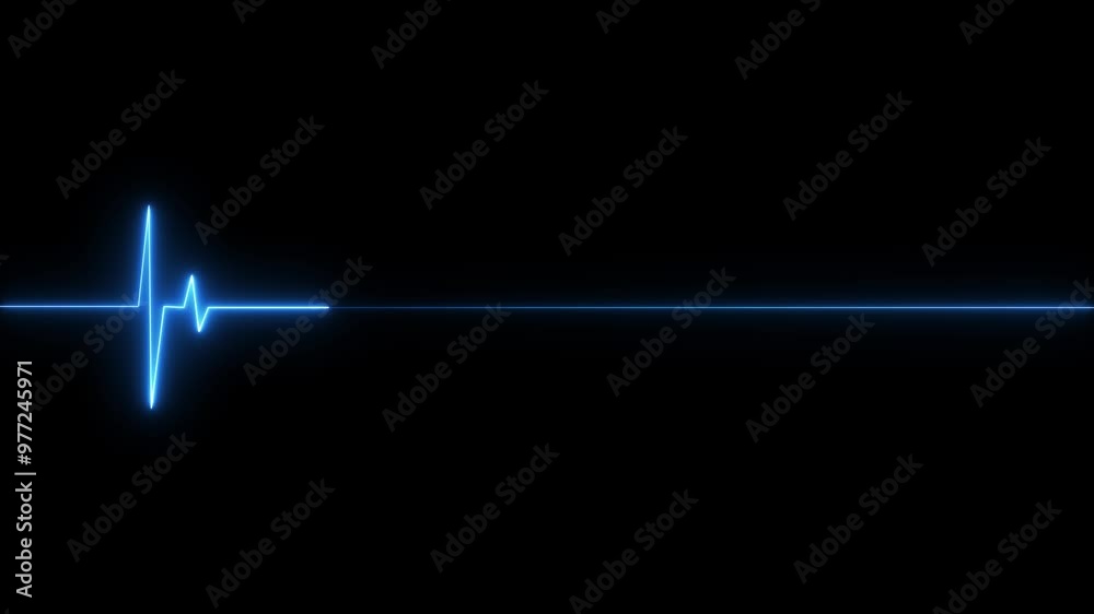 heart beat line icon animation.heartbeat and pulse rate signal technology animation on black background. heart beat line icon animation.heartbeat and pulse rate signal technology animation on black background.