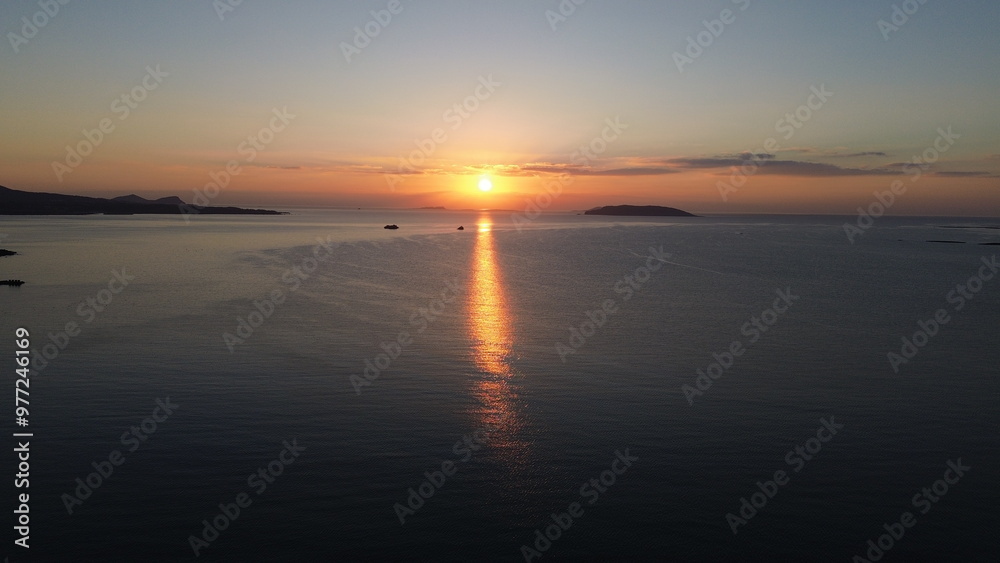 Obraz premium Drone view of Goto Fukue island, Nagasaki, Japan