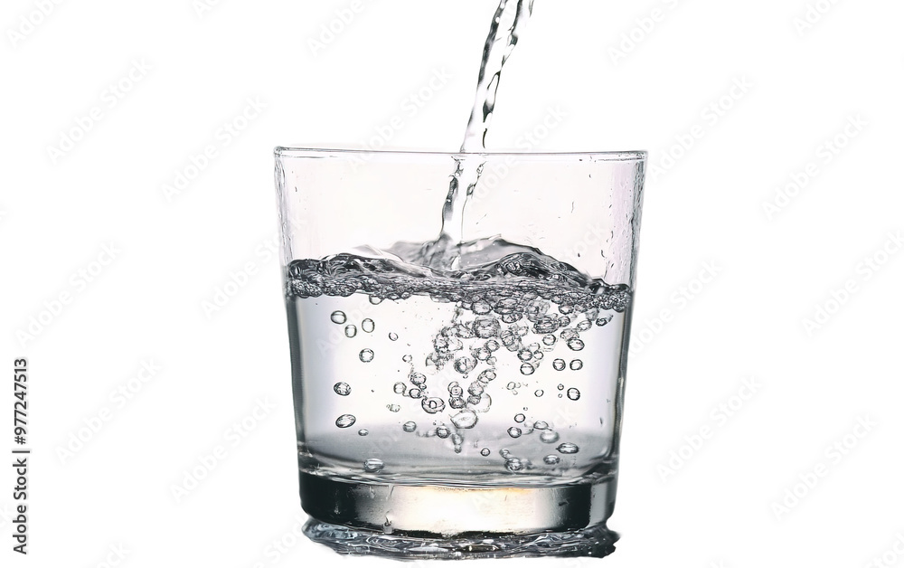 Filling glass with water on white background,png Filling glass with water on white background,png