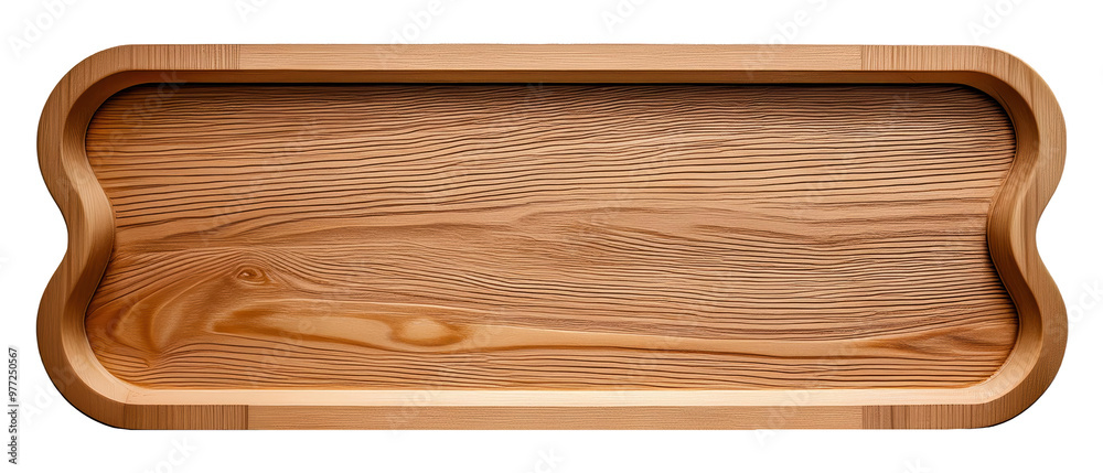 A wooden tray with a bone shape. The tray is made of wood and has a unique design A wooden tray with a bone shape. The tray is made of wood and has a unique design