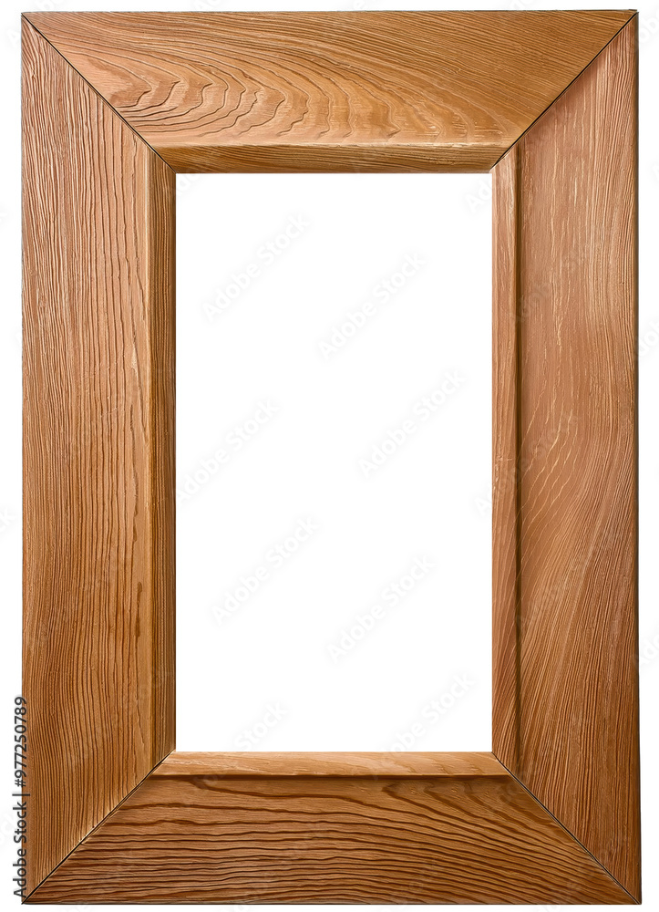 A wooden frame with a white background. The frame is square and has a wooden border A wooden frame with a white background. The frame is square and has a wooden border
