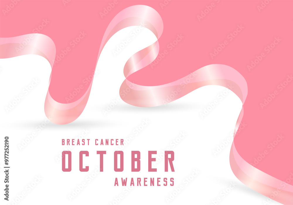 A breast cancer awareness symbol, vector illustration. The breast canner ribbins concept design with text-Breast cancer awareness, Realistic pink ribbon A breast cancer awareness symbol, vector illustration. The breast canner ribbins concept design with text-Breast cancer awareness, Realistic pink ribbon