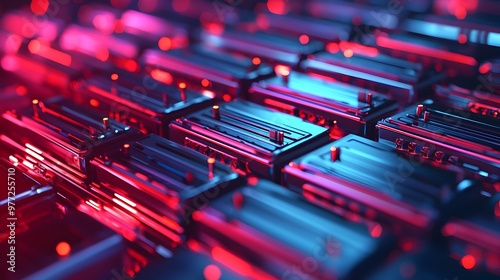 Intricate Close-up of Solid-State Battery Cell Showcasing Battery Technology