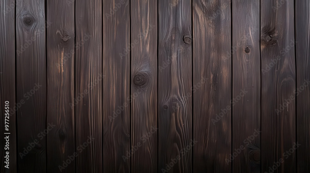 Naklejka premium Aged wooden planks with deep grooves and knots