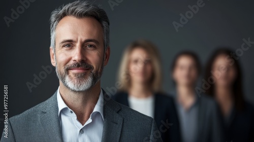 Recruitment services portrait, recruiters offering comprehensive services to match candidates with employers. photo