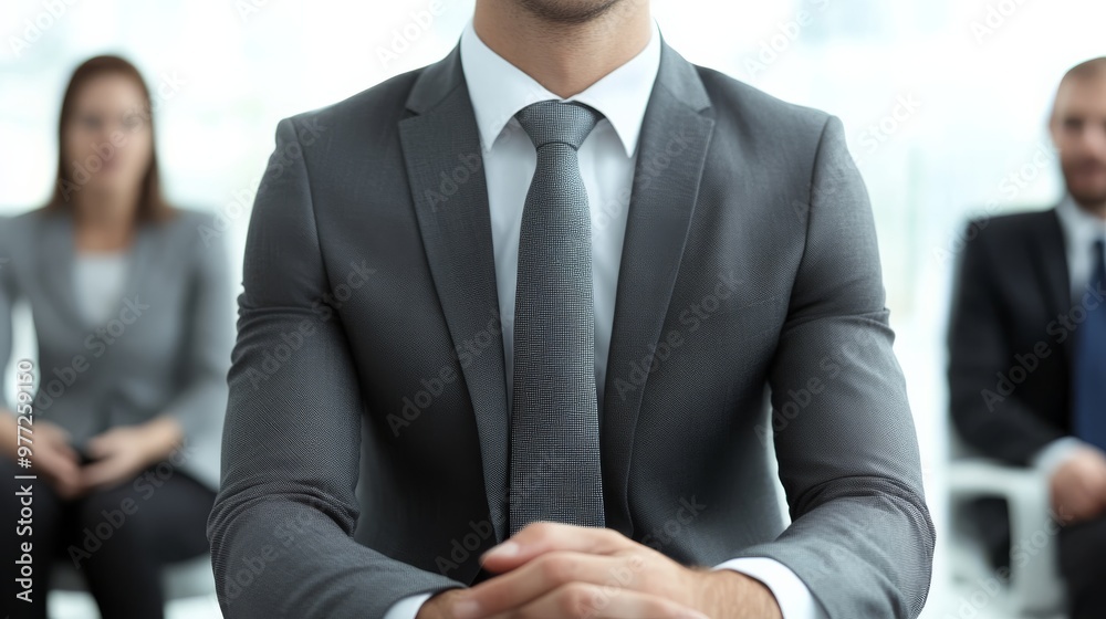 Talent recruitment close-up, a recruiter assessing the skills of high-potential candidates during an interview. Talent recruitment close-up, a recruiter assessing the skills of high-potential candidates during an interview.