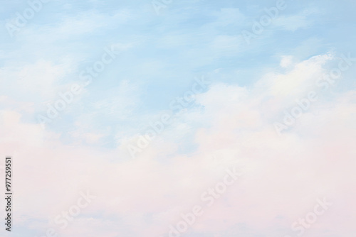 Serene pastel sky  png paint texture overlay, transparent background