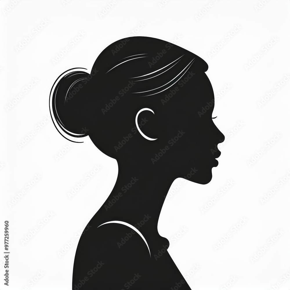 Minimalist Silhouette of a Human in Profile with Soft Gray Tones. Modern, Clean Design Concept for Professional or Corporate Use. Vector Logo Icon on White Background Minimalist Silhouette of a Human in Profile with Soft Gray Tones. Modern, Clean Design Concept for Professional or Corporate Use. Vector Logo Icon on White Background