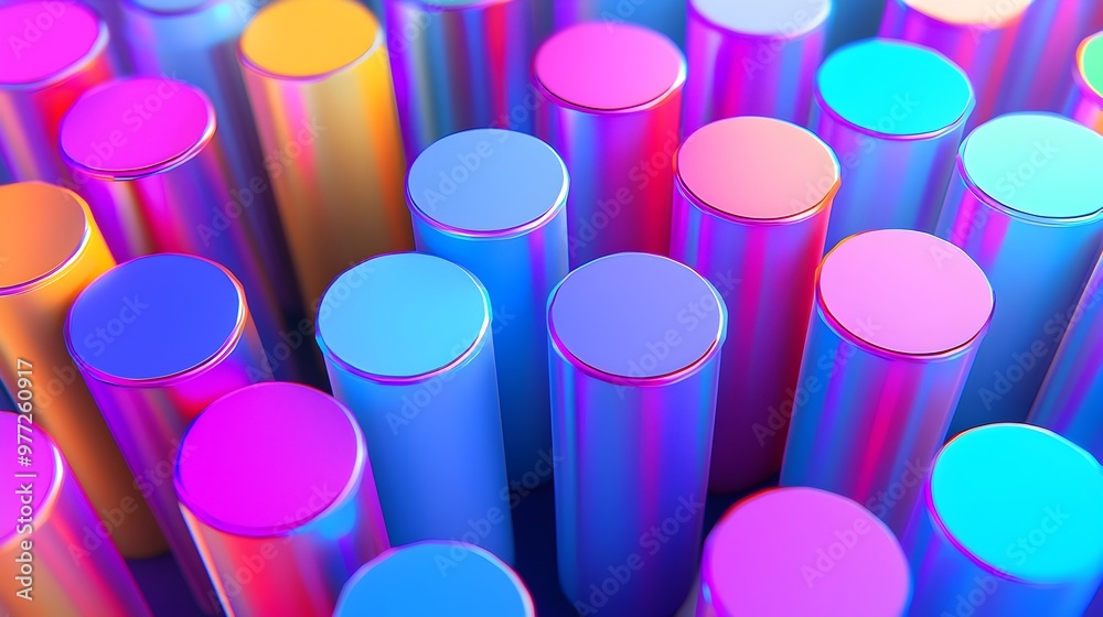 Vibrant Solid-State Battery Symbolizing Clean Energy Storage